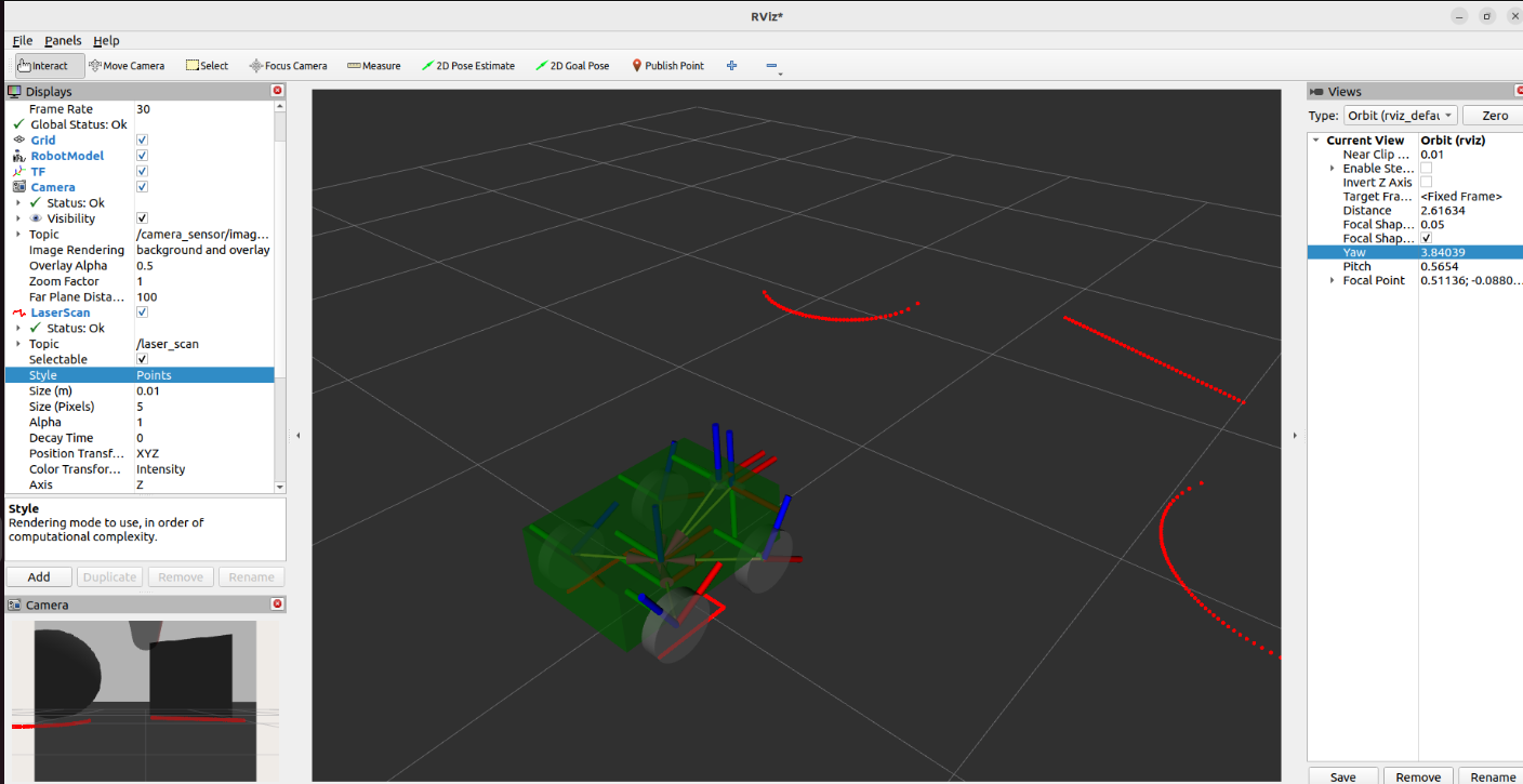 ROS2 4WD Mobile Robot Simulation in Gazebo and RViz