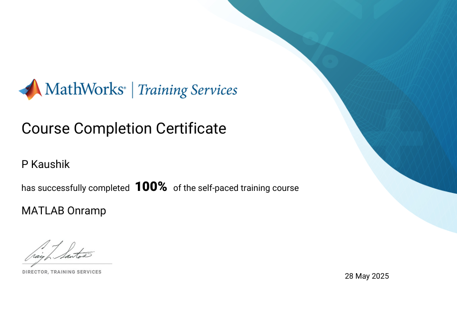 MATLAB Certificate