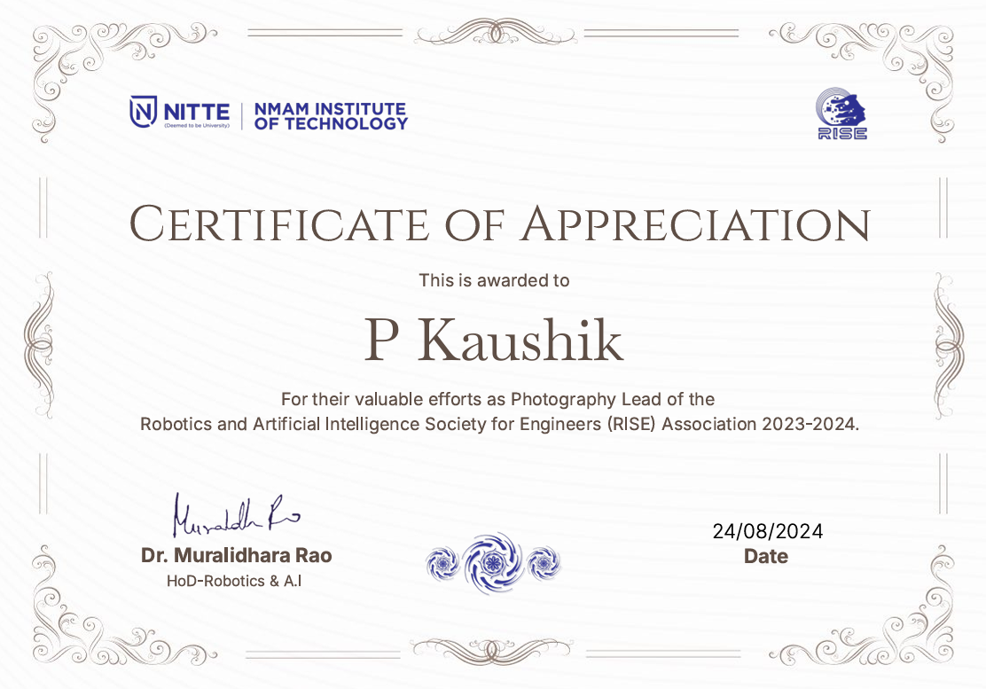 Photography Lead Certificate