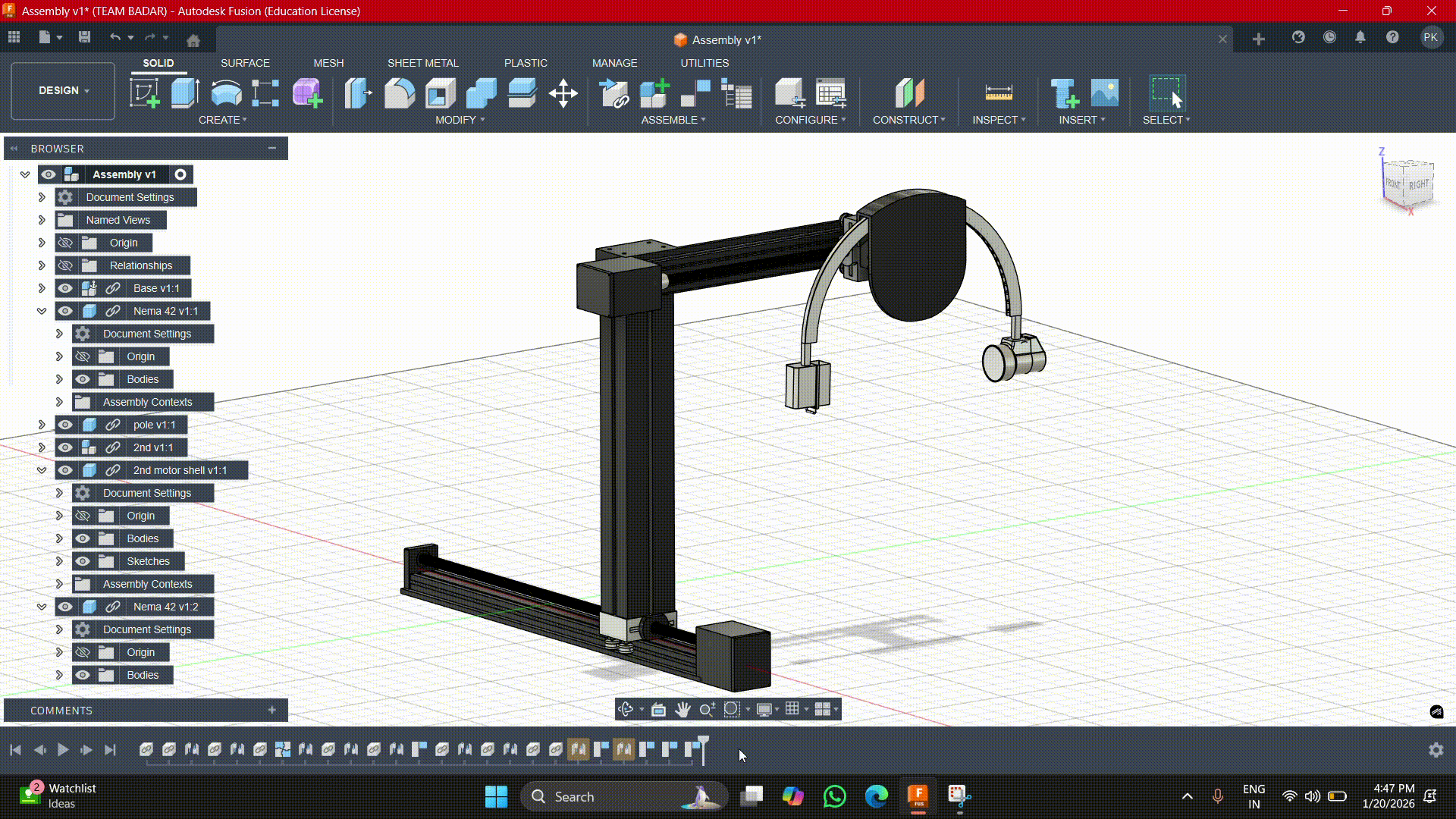 3-DOF C-Arm Robotic System